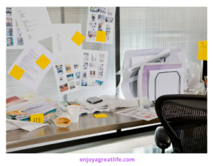 untidy office untidy desk